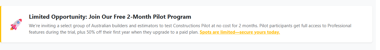 Pilot Program Invitation